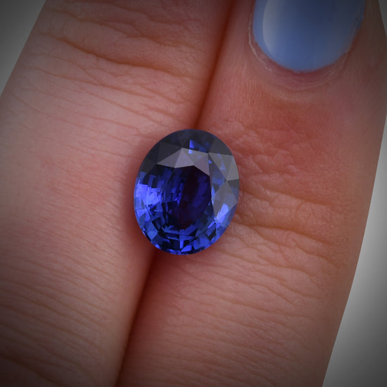 3.05 Carat Blue SRI LANKAN Oval Sapphire GIA