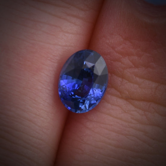 1.60 Carat Blue SRI LANKAN Oval Sapphire