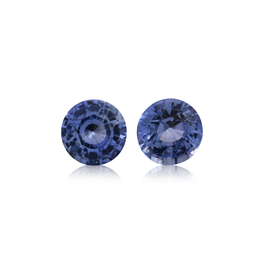 2.91 Carat Blue SRI LANKAN Round Sapphires