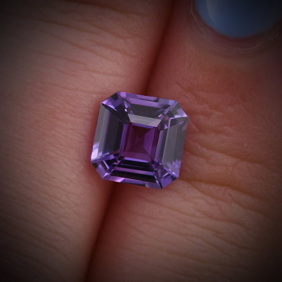 2.09 Carat Purple MADAGASCAR Sq. Emerald Sapphire