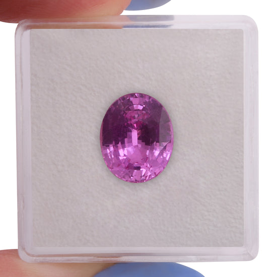 4.12 Carat Pink MADAGASCAR Oval Sapphire GIA