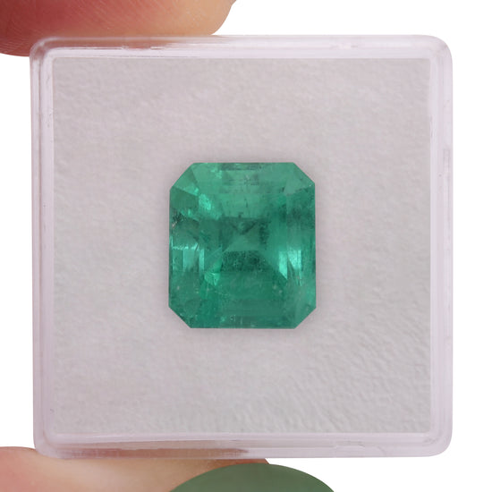6,12 Karat Grüner KOLUMBIANISCHER Smaragd im Oktagonschliff GIA