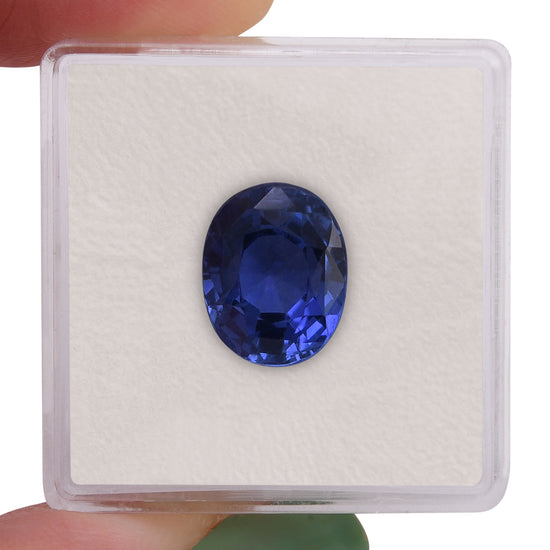 7.18 Carat Blue SRI LANKAN Oval Sapphire GIA