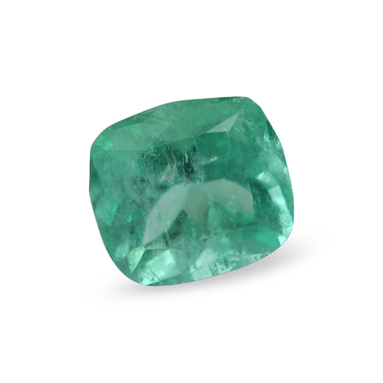 7.71 Carat Green COLOMBIAN Cushion Emerald GIA