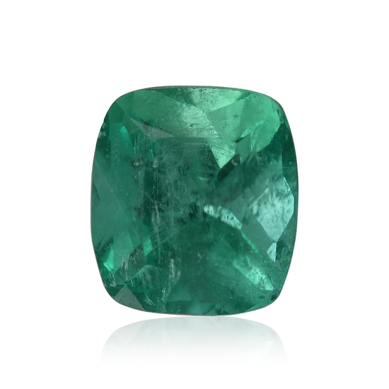 8,68 Karat Grüner kolumbianischer Kissenschliff-Smaragd GIA
