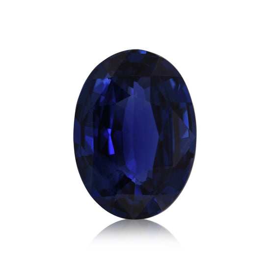 13.60 Carat Blue  Oval Sapphire GIA