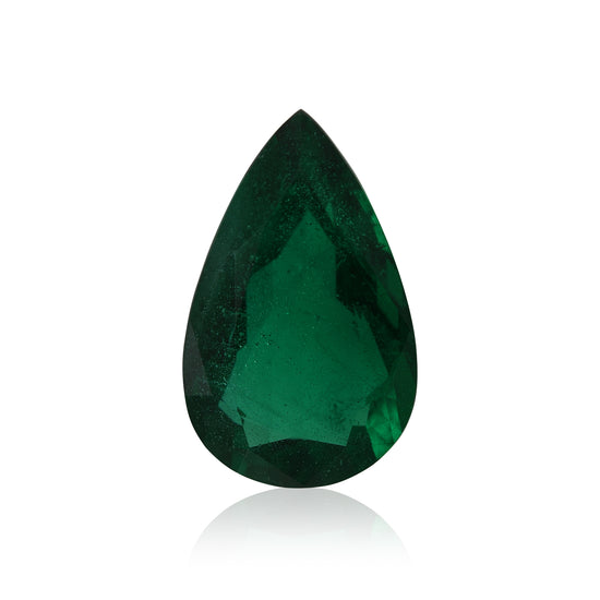 10,43 Karat grüner ZAMBIANischer Birnen-Smaragd GRS