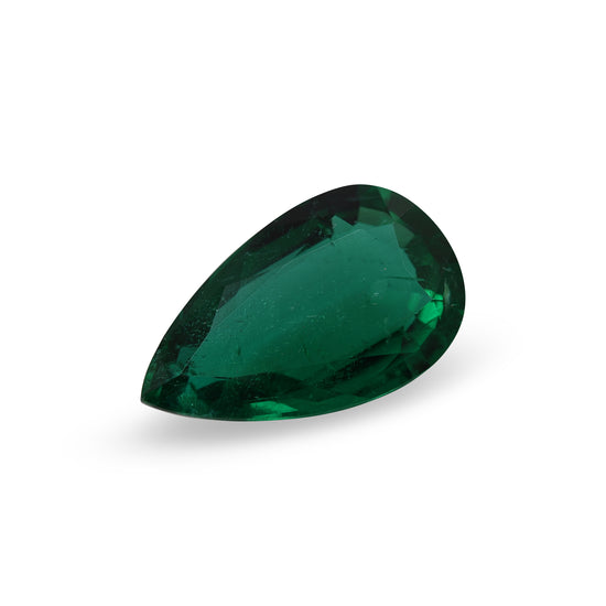 8.77 Carat Green ZAMBIAN Pear Emerald GRS