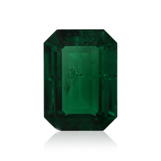 6,65 Karat grüner sambischer Oktagon-Smaragd GRS