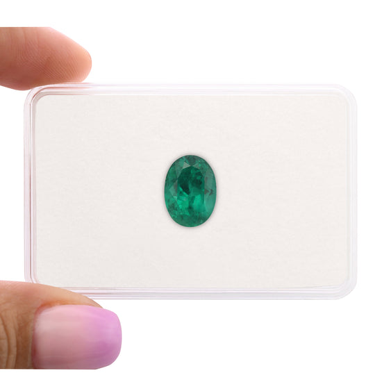 4.96 Carat Green COLOMBIAN Oval Emerald GRS