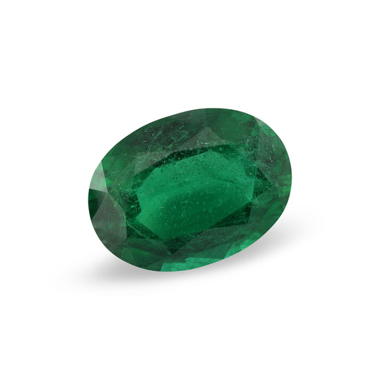 6.77 Carat Green ZAMBIAN Oval Emerald