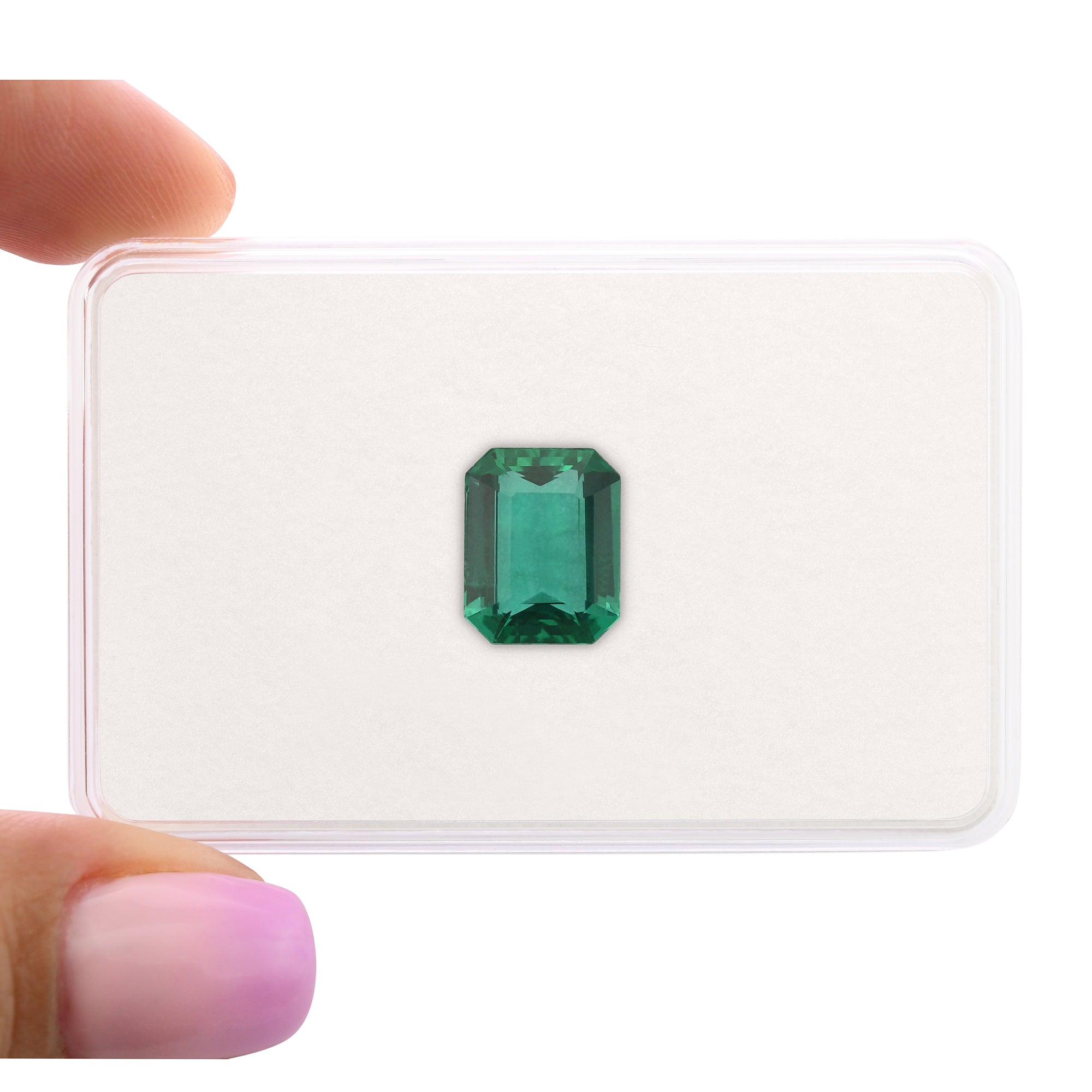 3.96 Carat Green ZAMBIAN Octagon Emerald | LEIBISH