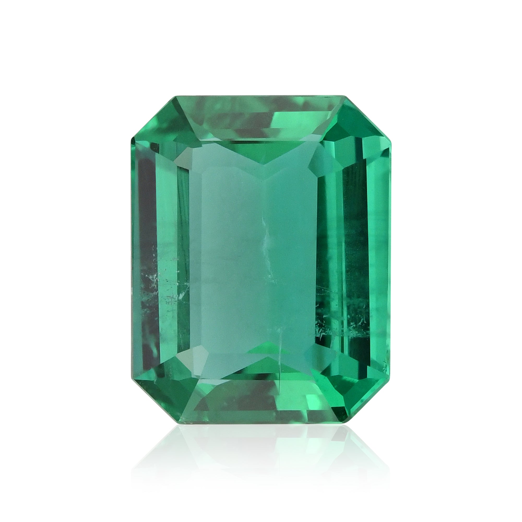 3.96 Carat Green ZAMBIAN Octagon Emerald | LEIBISH