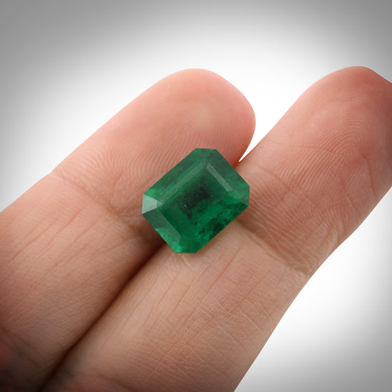 3.66 Carat Green ZAMBIAN Octagon Emerald