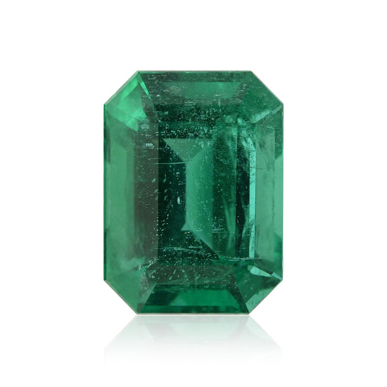 6.21 Karat grüner sambischer Achteck-Smaragd