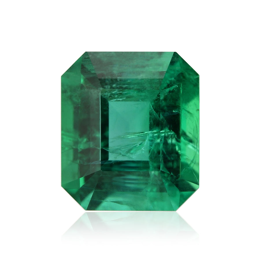 3.46 Carat Green  Octagon Emerald