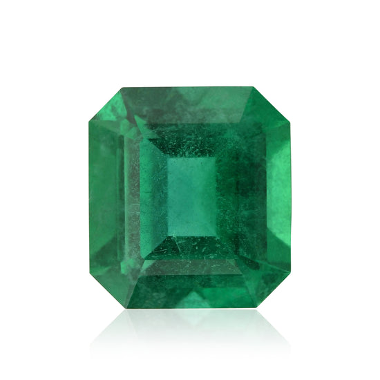 3,95 Karat grüner Achteck-Smaragd