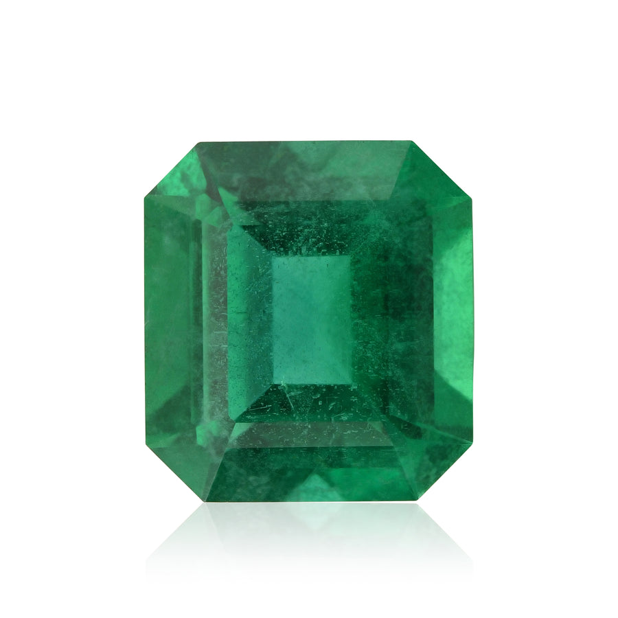 Smeraldo verde ottagonale da 3,95 carati