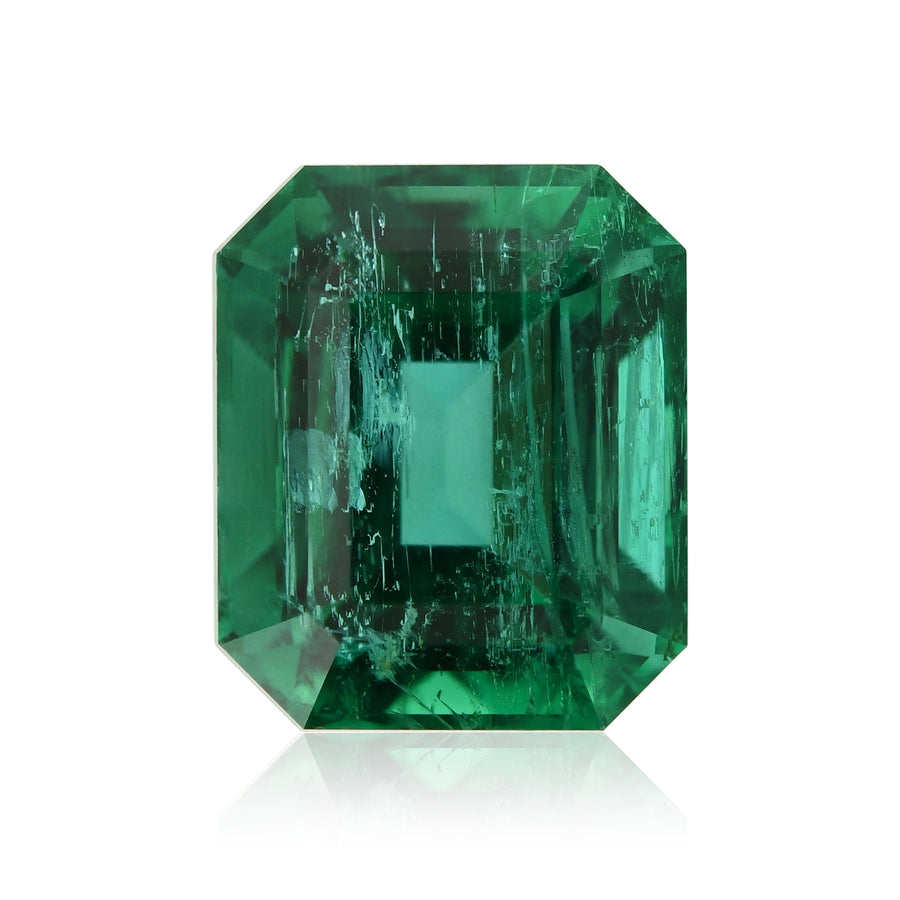 3.45 Carat Green  Octagon Emerald