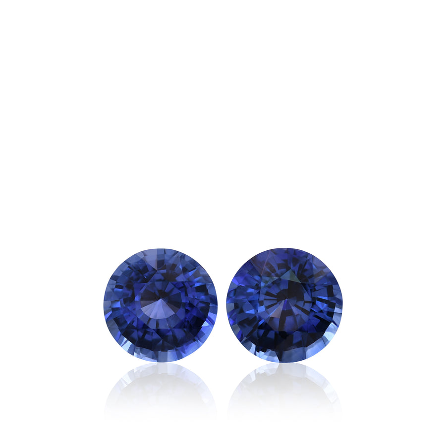 4.15 Carat Blue SRI LANKAN Round Sapphires