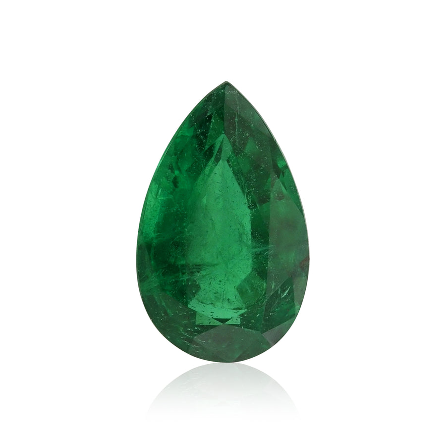 1.51 Carat Green ZAMBIAN Pear Emerald