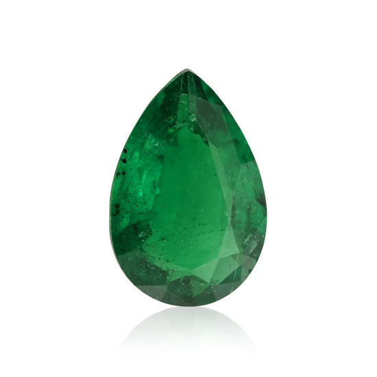 1,16 Karat grüner sambischer Birnen-Smaragd