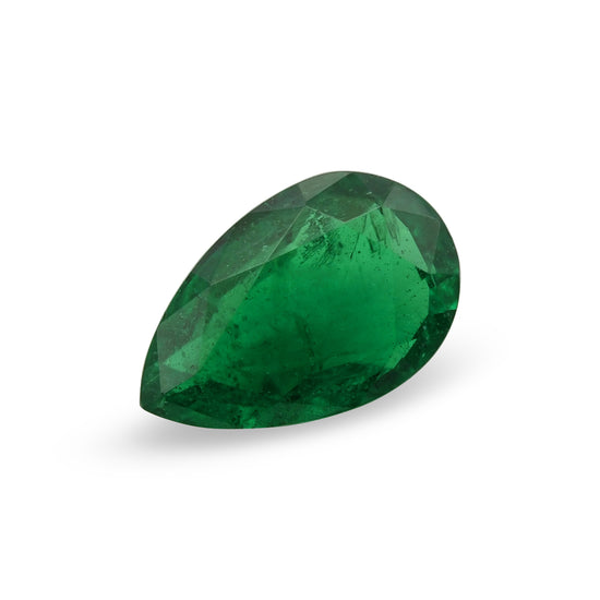 1.71 Carat Green ZAMBIAN Pear Emerald