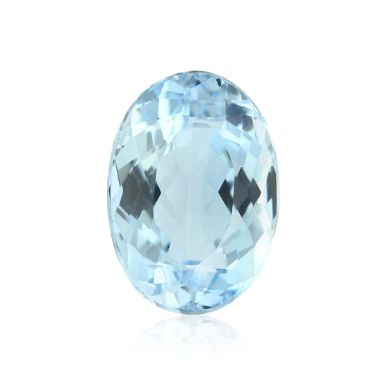 3,01 Karat blauer brasilianischer ovaler Aquamarin
