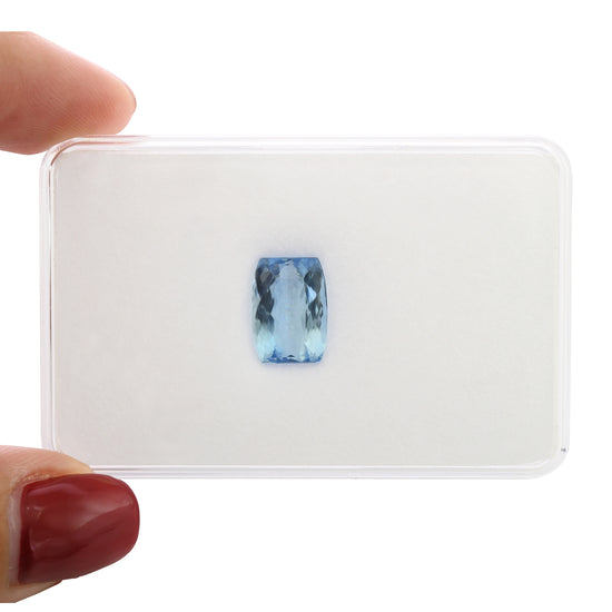 4.25 Carat Blue BRAZILLIAN Cushion Aquamarine