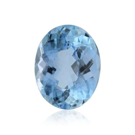 3,77 Karat blauer brasilianischer Oval-Aquamarin