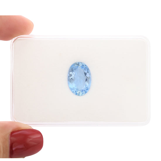 4.30 Carat Blue BRAZILLIAN Oval Aquamarine
