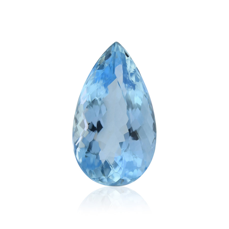 3.71 Carat Blue BRAZILLIAN Pear Aquamarine