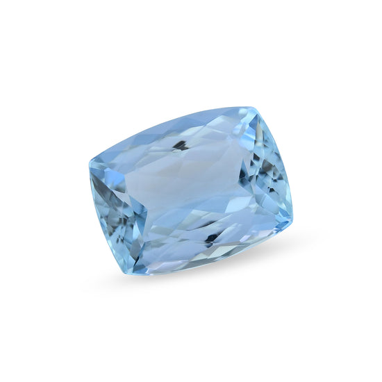 4.91 Carat Blue BRAZILLIAN Cushion Aquamarine