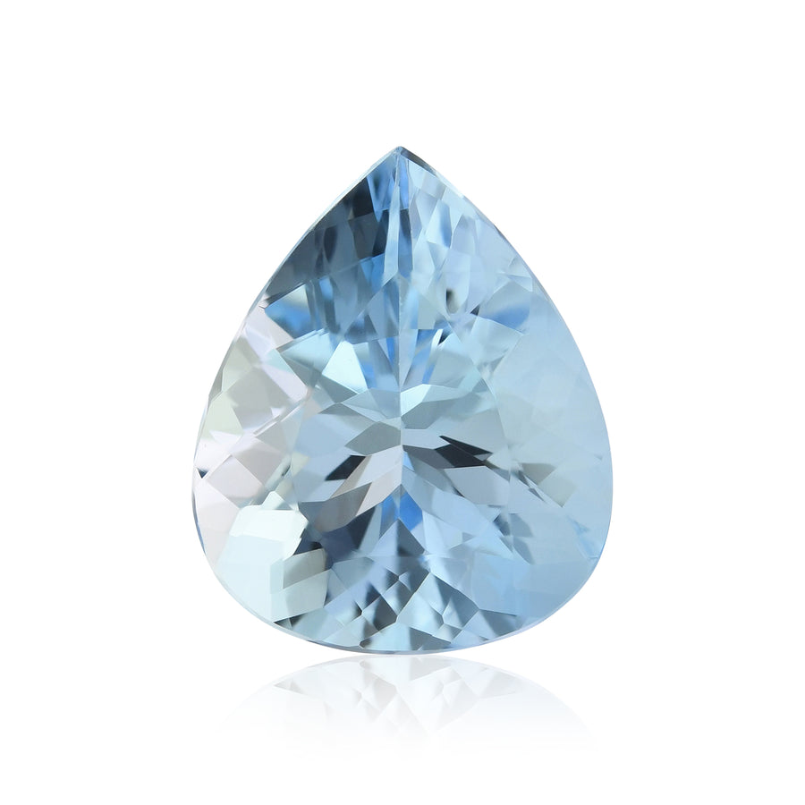 6.69 Carat Blue BRAZILLIAN Pear Aquamarine