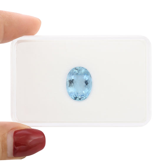 6.11 Carat Blue BRAZILLIAN Oval Aquamarine