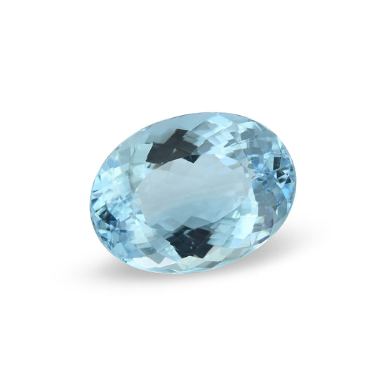 7.70 Carat Blue BRAZILLIAN Oval Aquamarine