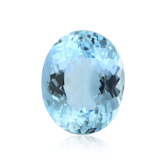 5.26 Karat blauer brasilianischer ovaler Aquamarin
