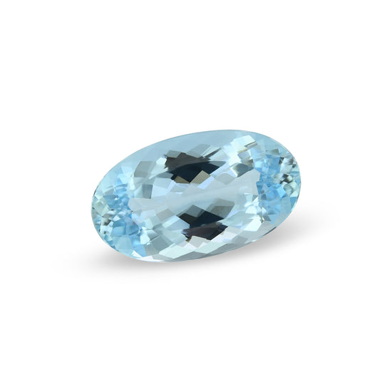 8.06 Carat Blue BRAZILLIAN Oval Aquamarine