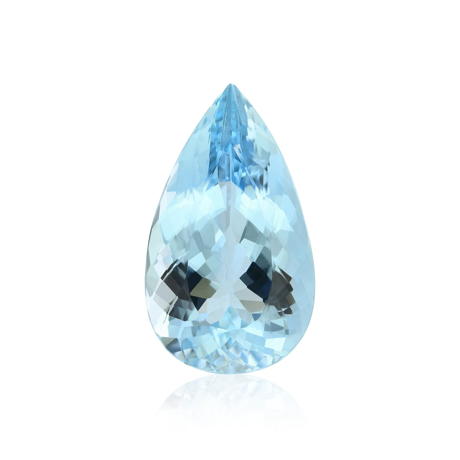 8.61 Carat Blue BRAZILLIAN Pear Aquamarine