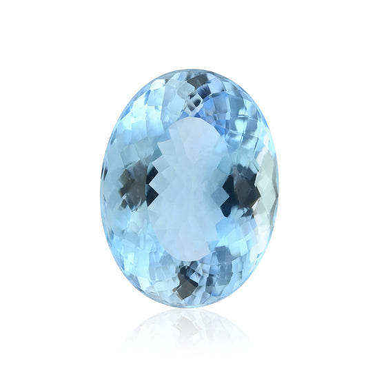 8,73 Karat blauer brasilianischer ovaler Aquamarin