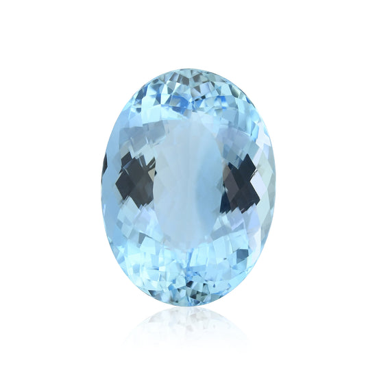 17,57 Karat blauer brasilianischer ovaler Aquamarin