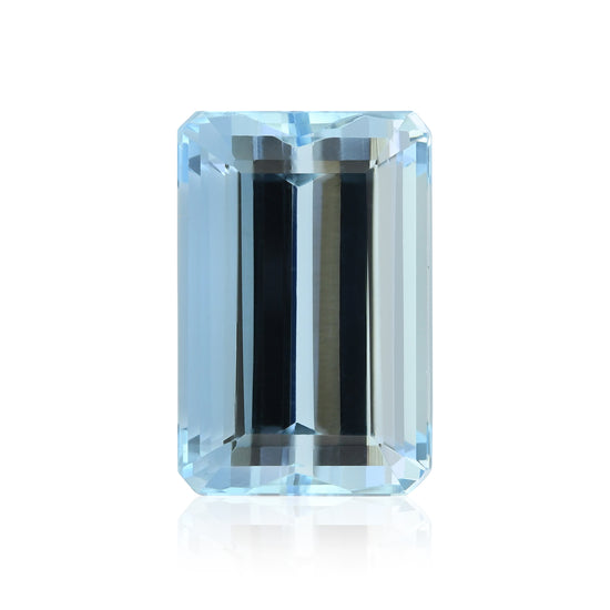 15.33 Karat blauer brasilianischer Oktagon-Aquamarin