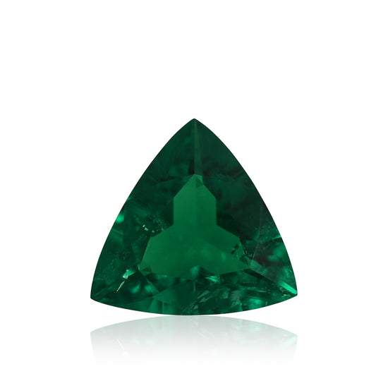 1.24 Carat Green COLOMBIAN Trilliant Emerald GRS and Muzo