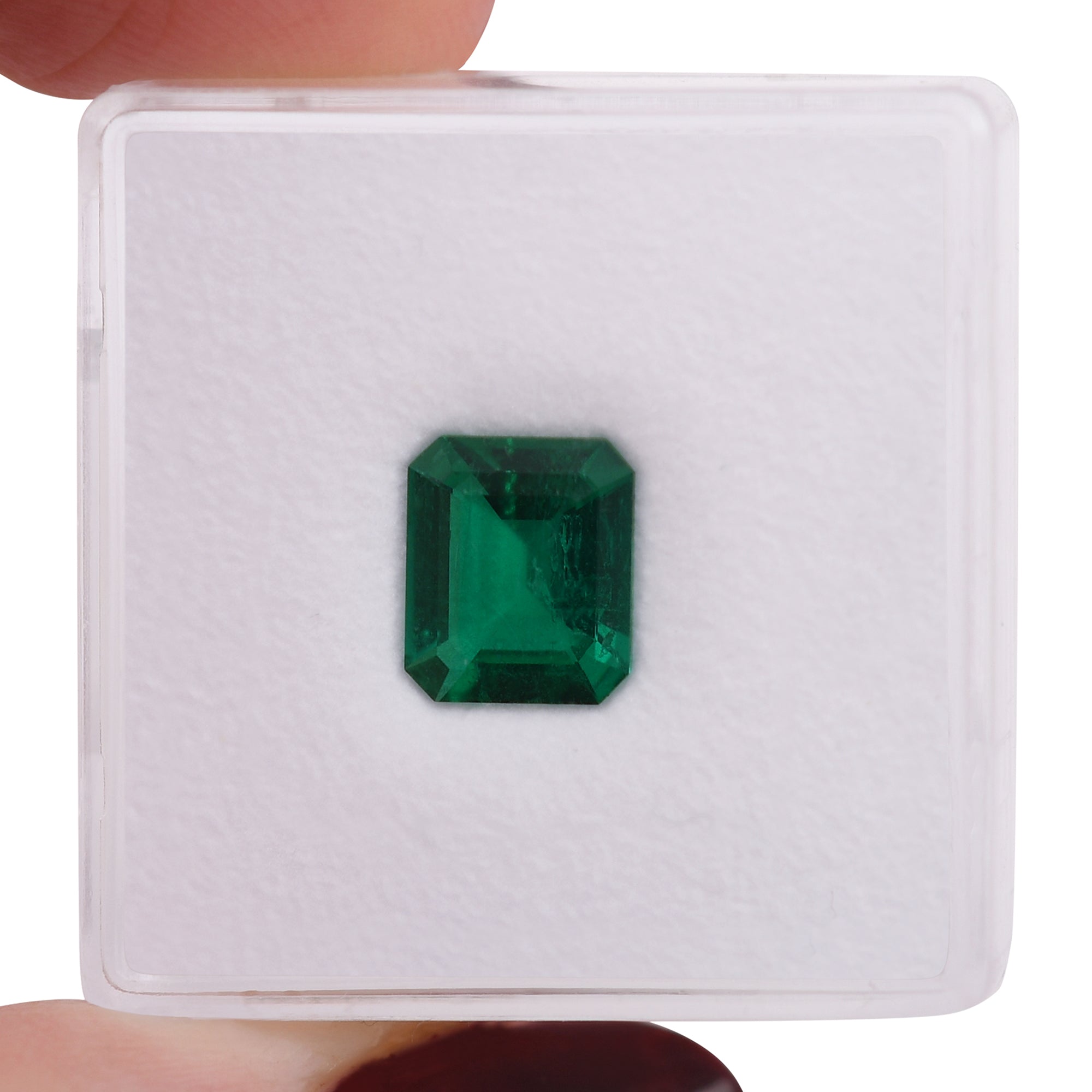 1.34 Carat Vivid Green COLOMBIAN Emerald Emerald CD and Muzo | LEIBISH