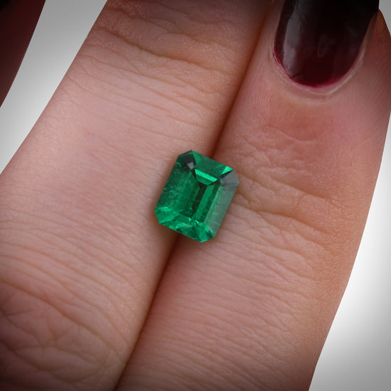 1.00 Carat Green COLOMBIA Emerald Emerald MUZO & GIA & CD