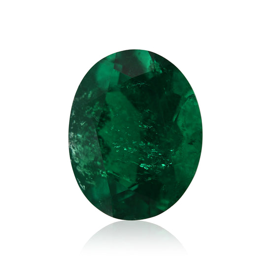 Smeraldo Muzo Ovale Verde COLOMBIANO da 3,45 carati con certificato di autenticità