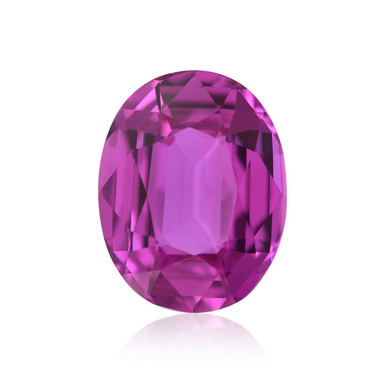 3.02 Karat Pink MADAGASKAR Oval Saphir SSEF