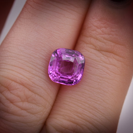 3.58 Carat Pink MADAGASCAR Cushion Sapphire CD