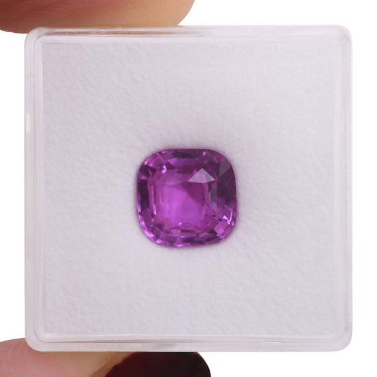 3.58 Carat Pink MADAGASCAR Cushion Sapphire CD