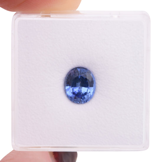 1.71 Carat Blue  Oval Sapphire
